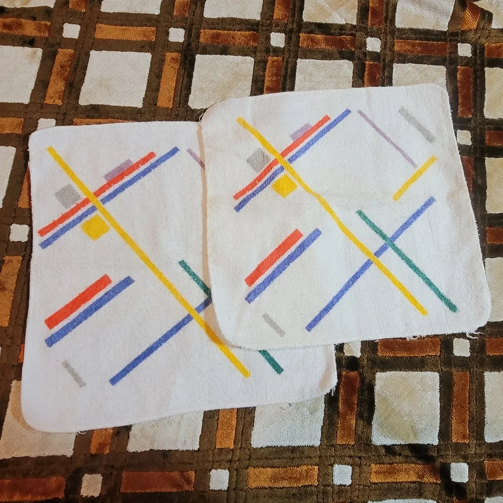 Vintage 80s/90s Washcloth Set